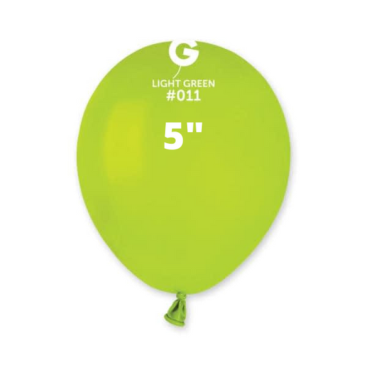 Solid Balloon Light Green Gemar #011 size 5" 12" 19" 31"