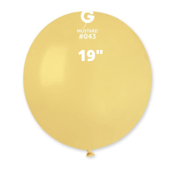 Solid Balloon Mustard Gemar #043 size 5" 12" 19" 31"