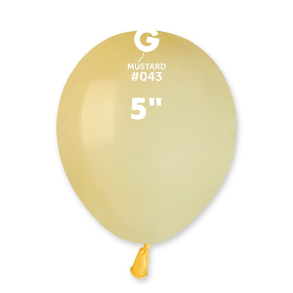 Solid Balloon Mustard Gemar #043 size 5" 12" 19" 31"