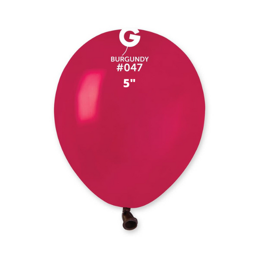Solid Balloon Burgundy Gemar #047 size 5" 12" 19" 31"