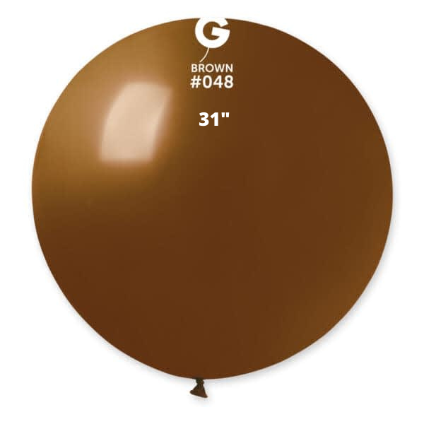 Solid Balloon Brown Gemar #048 size 5" 12" 19" 31"