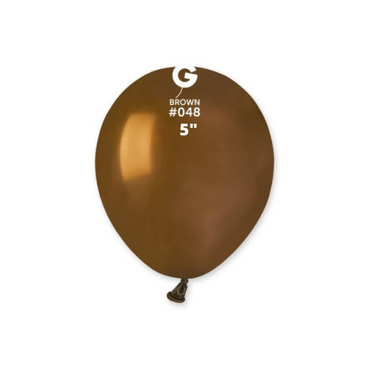 Solid Balloon Brown Gemar #048 size 5" 12" 19" 31"