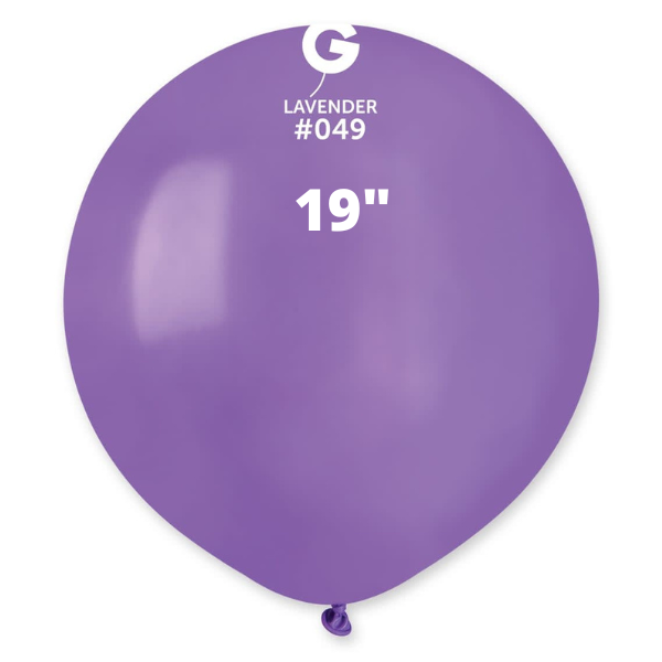 Solid Balloons Lavender Gemar #049 size 5" 12" 19" 31"