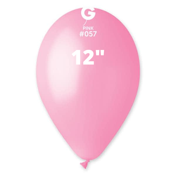 Solid Pink Balloons Gemar #057 size 5" 12" 19" 31"