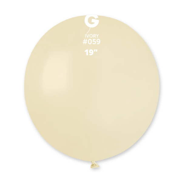 Solid Balloon Ivory Gemar #059 size 5" 12" 19" 31"