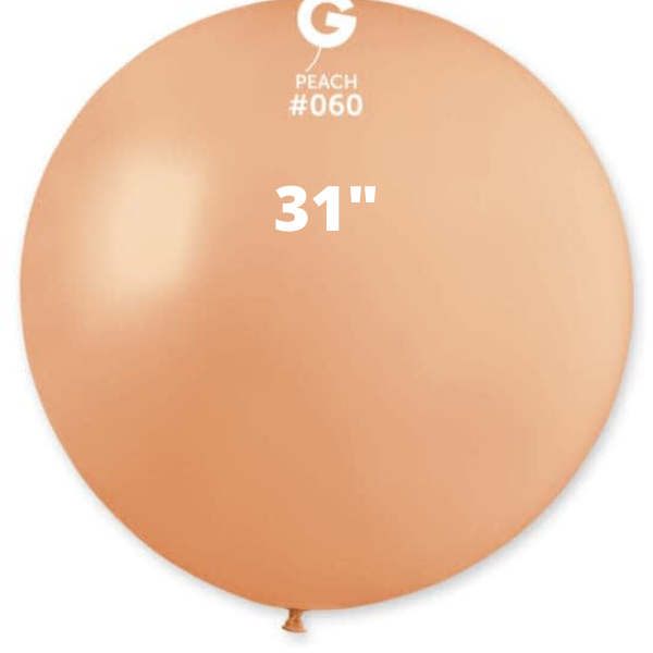 Solid Peach Balloons Gemar #060 size 5" 12" 19" 31"