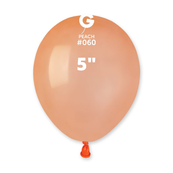 Solid Peach Balloons Gemar #060 size 5" 12" 19" 31"