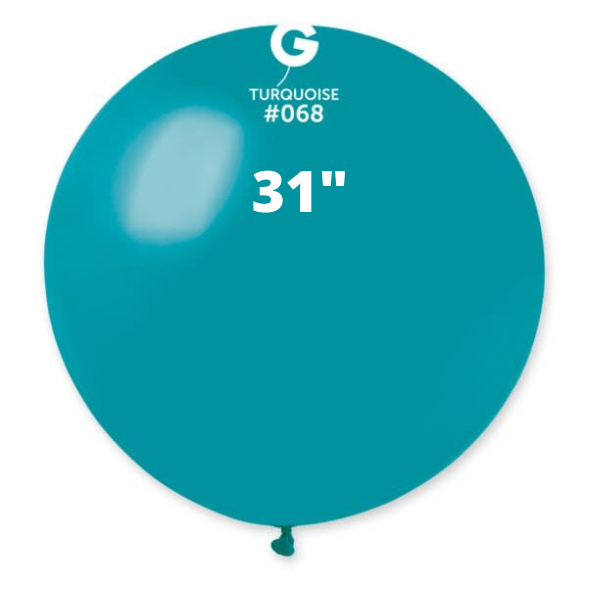 Solid Balloon Turquoise Gemar #068 size 5" 12" 19" 31"