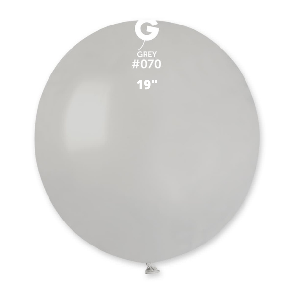 Solid Balloon Grey Gemar #070 size 5" 12" 19" 31"