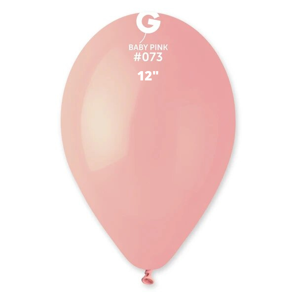Solid Baby Pink Balloons Gemar #073 size 5" 12" 19" 31"