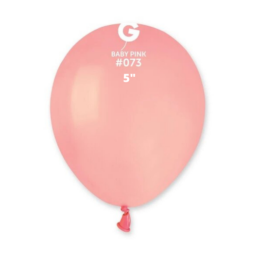 Solid Baby Pink Balloons Gemar #073 size 5" 12" 19" 31"