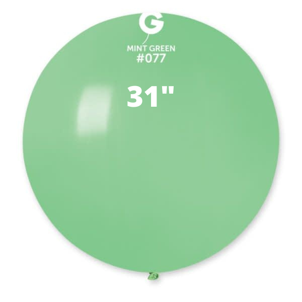 Solid Balloon Mint Green Gemar #077 size 5" 12" 19" 31"