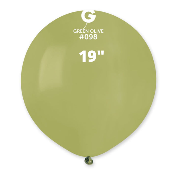 Solid Balloon Olive Green Gemar #098 size 5" 12" 19" 31"