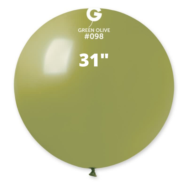 Solid Balloon Olive Green Gemar #098 size 5" 12" 19" 31"