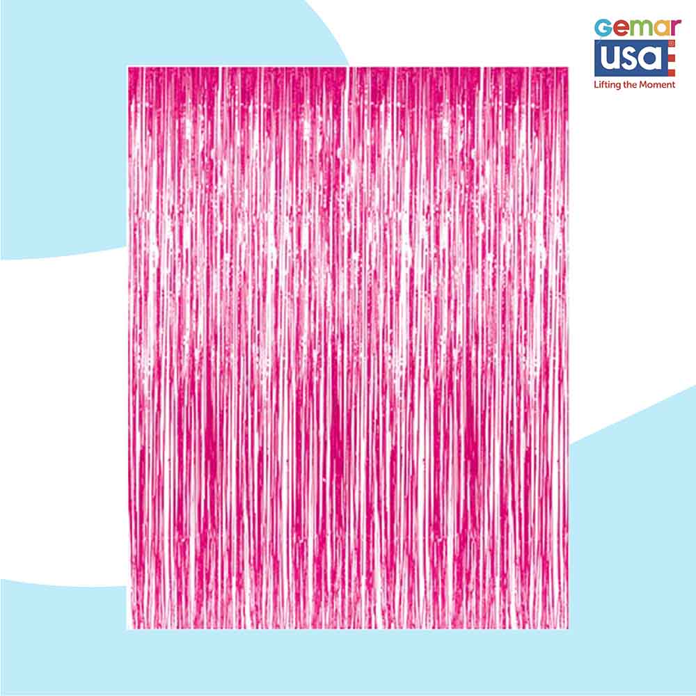 Pink Foil Party Curtain 36×96