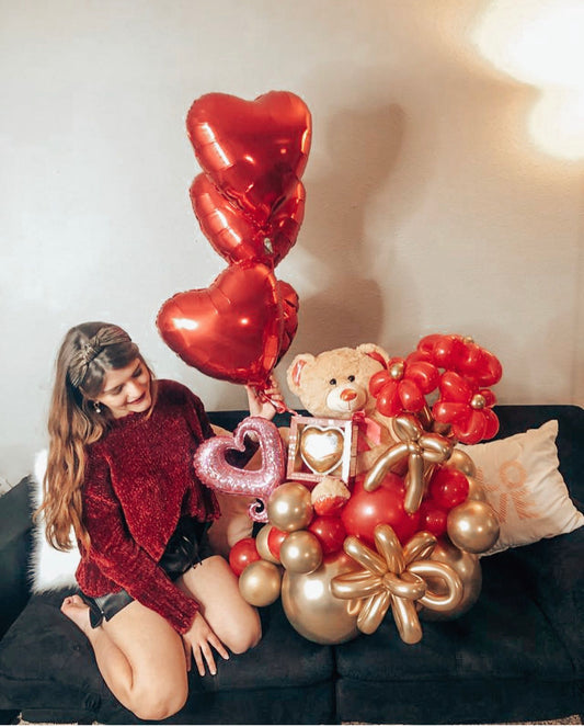 BEAR LOVE BALLOON BOUQUET