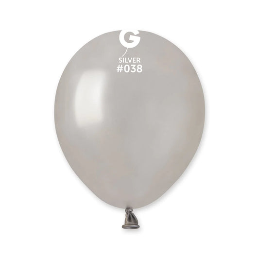 Metallic Balloon Silver #038 size 5" 12" 19" 31"