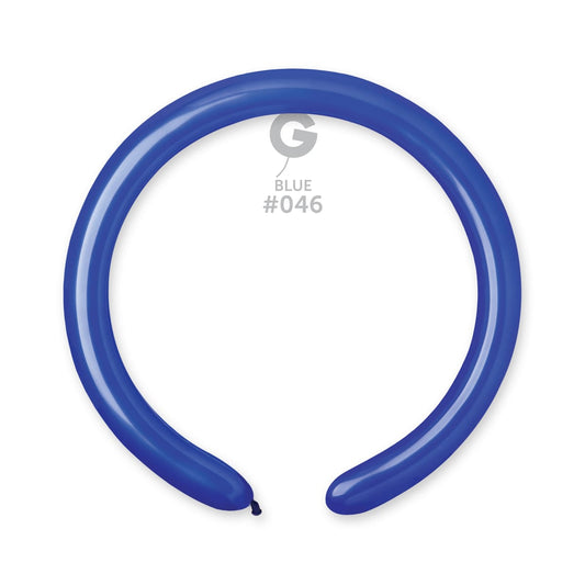 Solid balloons blue 2" gemar #046 260