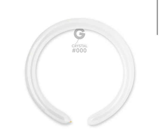 SOLID BALLOONS CRYSTAL 2" GEMAR #000 CLEAR 260