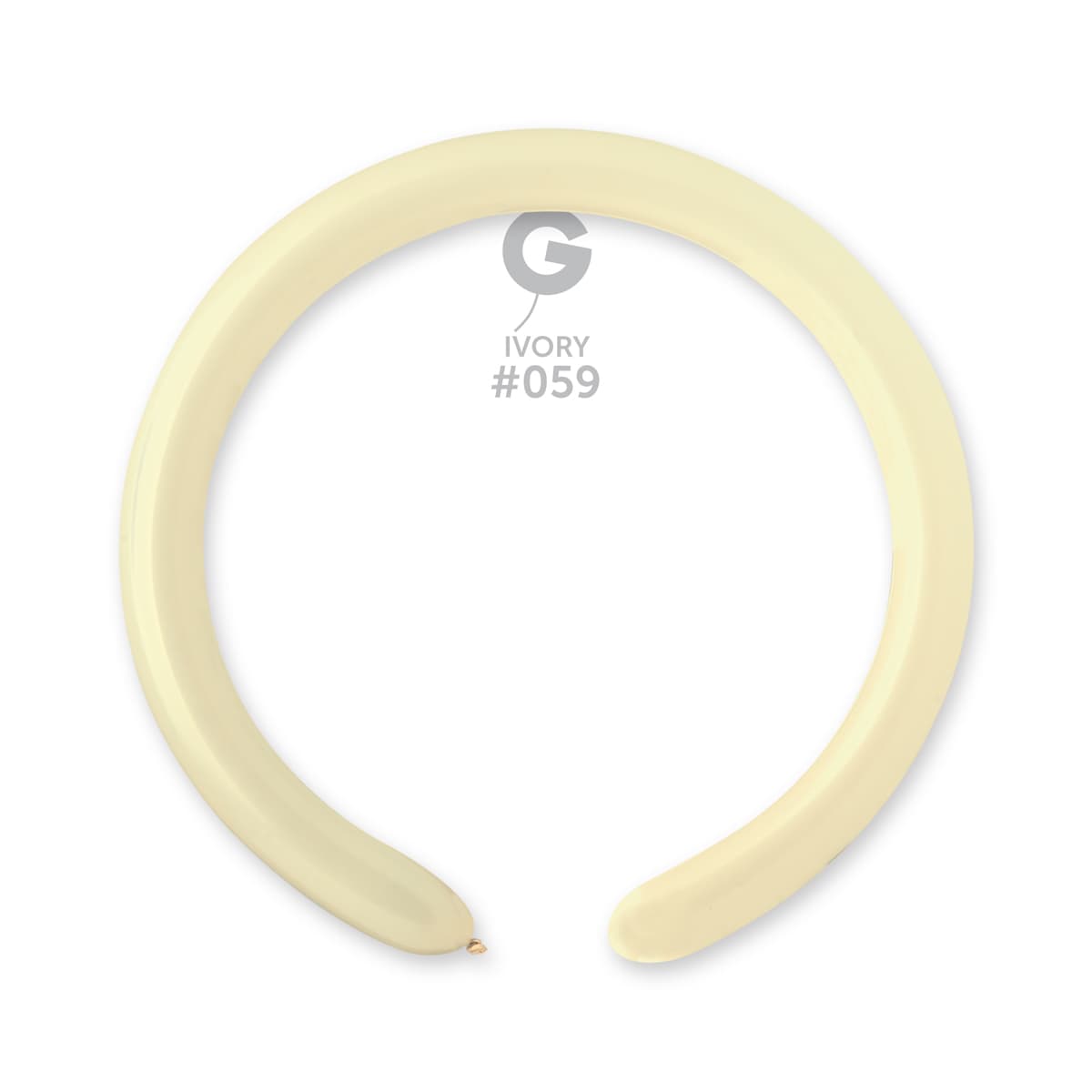 SOLID BALLOONS IVORY 2" GEMAR #059 260