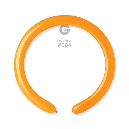 Solid balloons orange 2" gemar #004 260