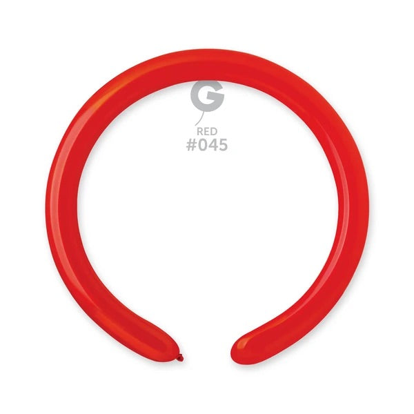 SOLID BALLOONS RED 2" GEMAR #045 260