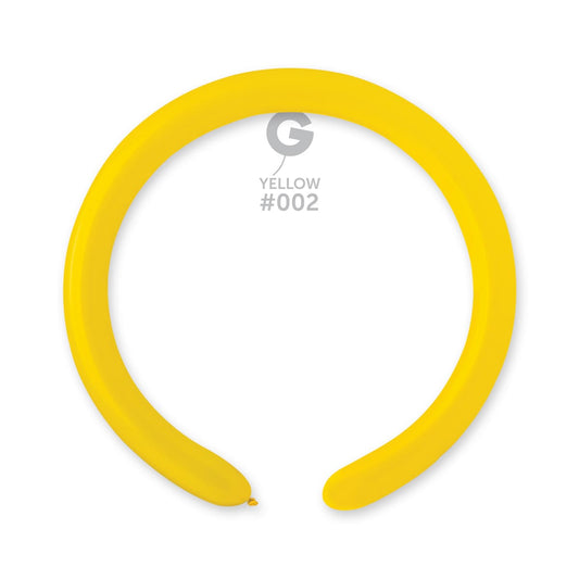 SOLID BALLOONS YELLOW 2" GEMAR #002 260