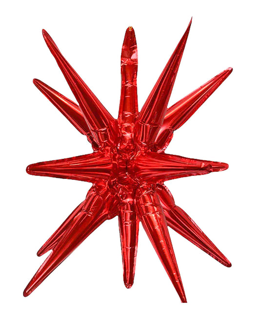 Starburst 3D Foil Balloon - Small RED 22"