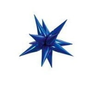 Starburst Royal Blue 3D Foil Balloon - 40" in