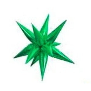 Starburst Green 3D Foil Balloon - 40" in