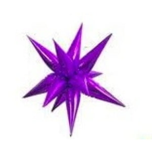 Starburst Purple 3D Foil Balloon - 40" in