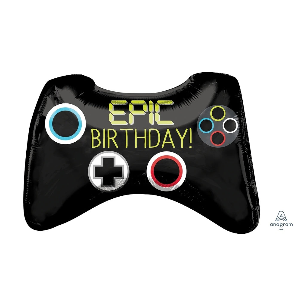 Epic Birthday Game Controller Foil Balloon 28 in.