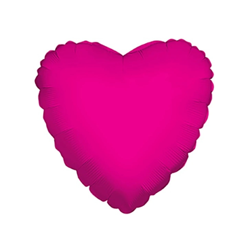 Heart Hot Pink Shaped 4" (Flat)