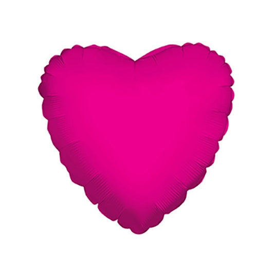 Heart Hot Pink Shaped 4" (Flat)