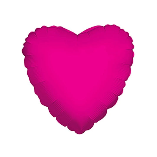 Heart Hot Pink Shaped 9" (Flat)
