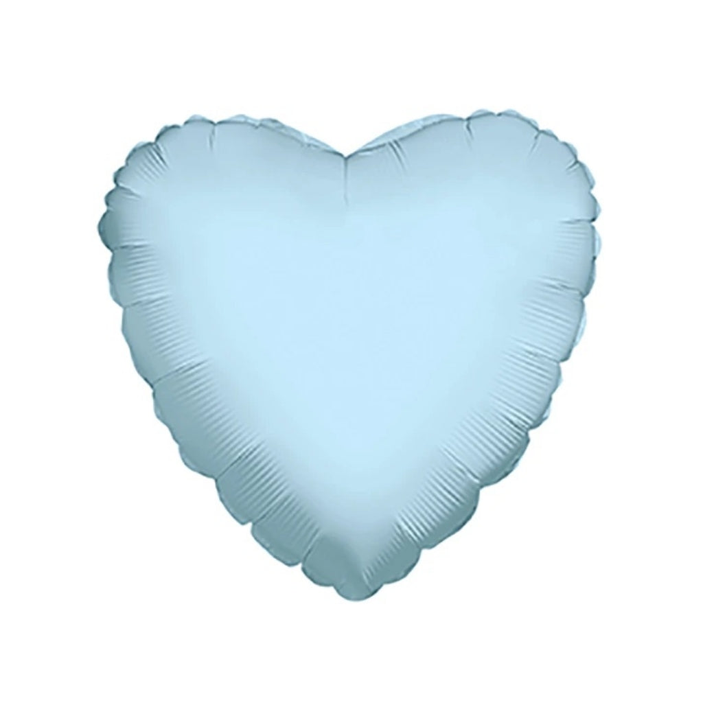 Heart Light Blue Shaped 4" (Flat)