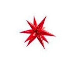 Starburst Red 3D Foil Balloon - 26" in