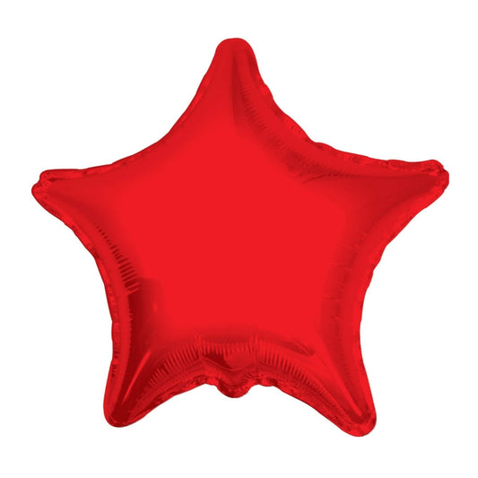 Star Red Shaped 4" Flat