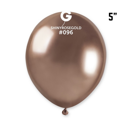 Shiny rose gold balloons