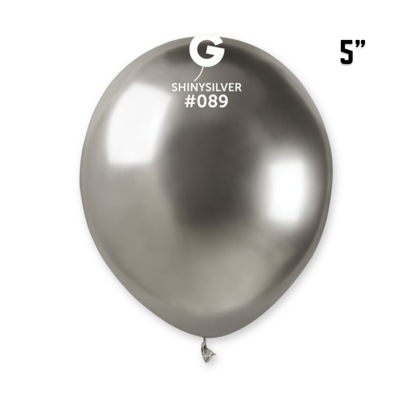 Shiny Silver Balloons 5” gemar #089